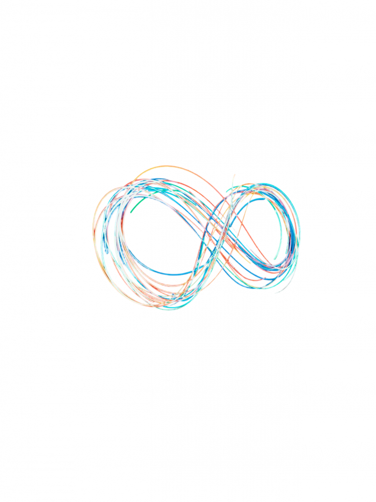 Multicoloured 3D infinity symbol representing neurodiversity and neuroinclusion awareness